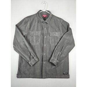Unionbay Corduroy Shirt Jacket Men's Size XL Dark Gray Heavyweight Button‎ Up